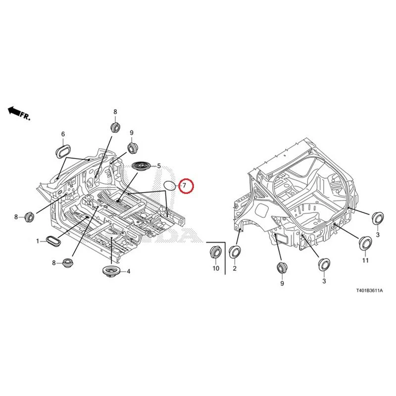 [NEW] JDM HONDA CIVIC FL5 2023 Grommets (Rear) GENUINE OEM - Image 8