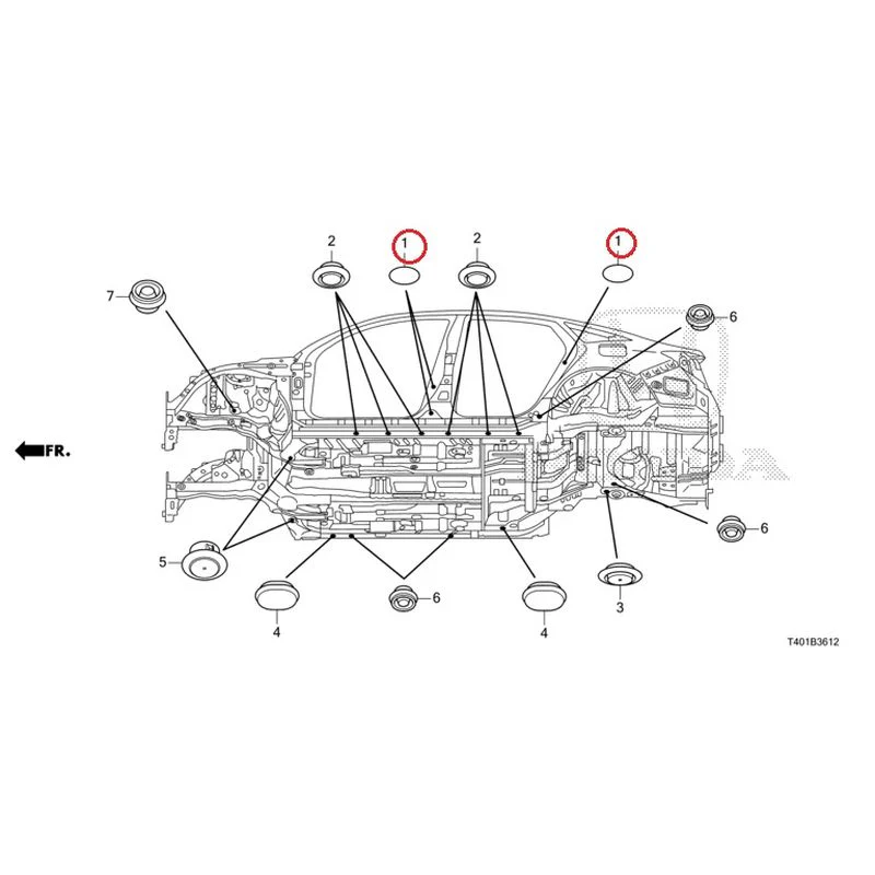 [NEW] JDM HONDA CIVIC FL5 2023 Grommet (Lower) GENUINE OEM - Image 2