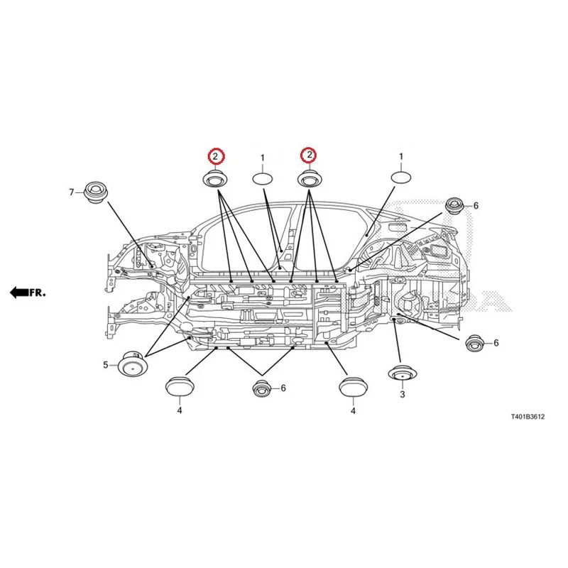 [NEW] JDM HONDA CIVIC FL5 2023 Grommet (Lower) GENUINE OEM - Image 3