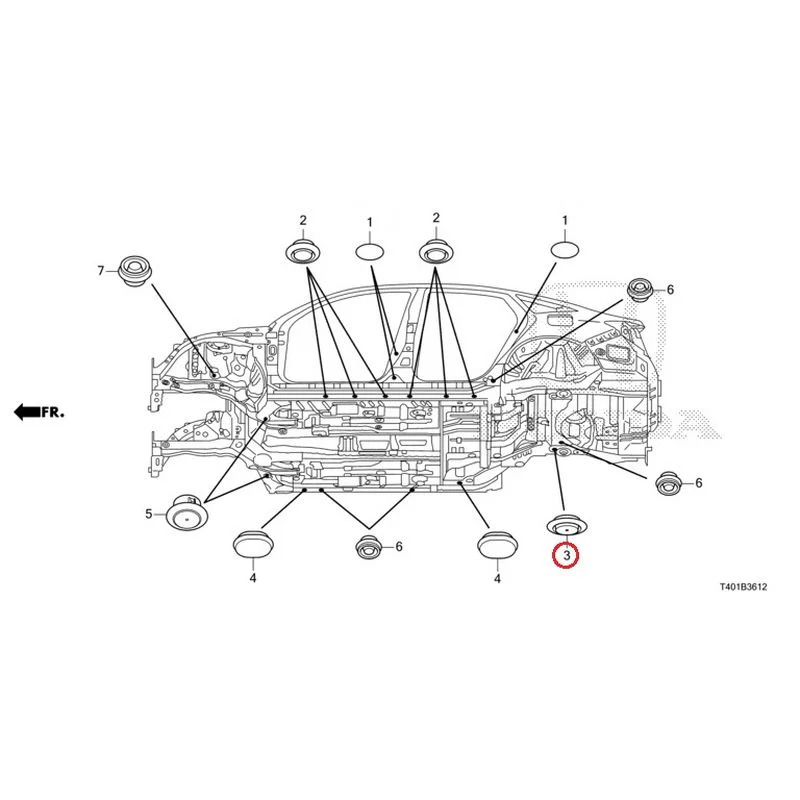 [NEW] JDM HONDA CIVIC FL5 2023 Grommet (Lower) GENUINE OEM - Image 4