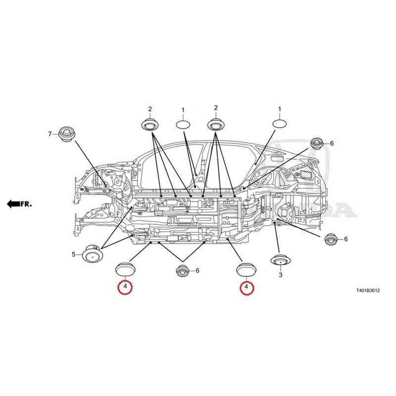 [NEW] JDM HONDA CIVIC FL5 2023 Grommet (Lower) GENUINE OEM - Image 5