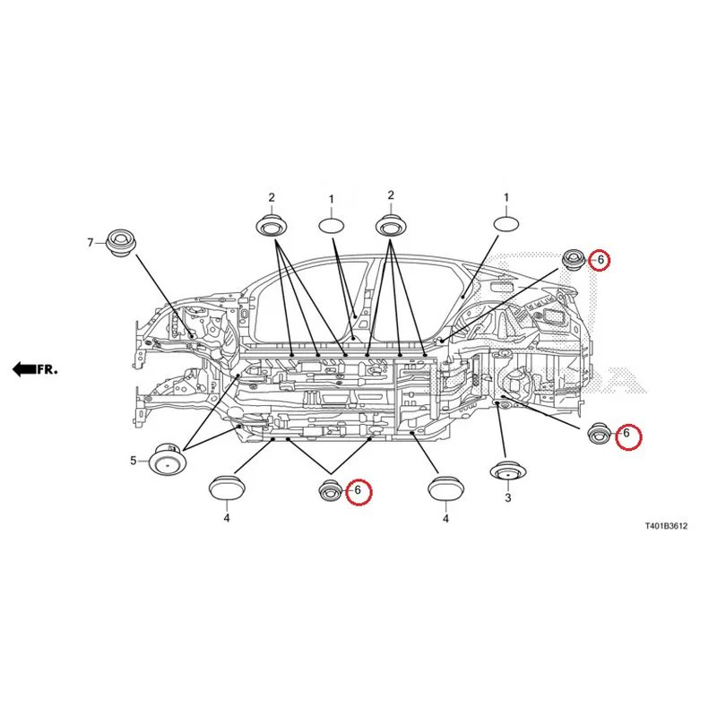 [NEW] JDM HONDA CIVIC FL5 2023 Grommet (Lower) GENUINE OEM - Image 7