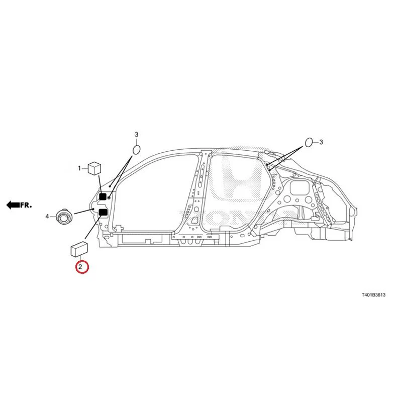 [NEW] JDM HONDA CIVIC FL5 2023 Grommets (Side) GENUINE OEM - Image 3