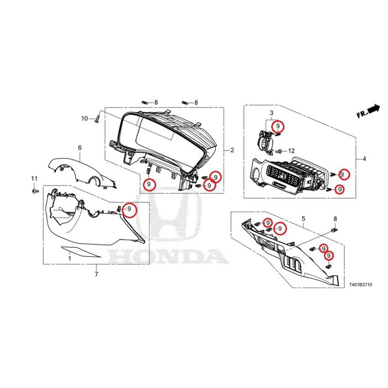 [NEW] JDM HONDA CIVIC FL5 2023 Instrument panel garnish (driver side) GENUINE OEM - Image 10