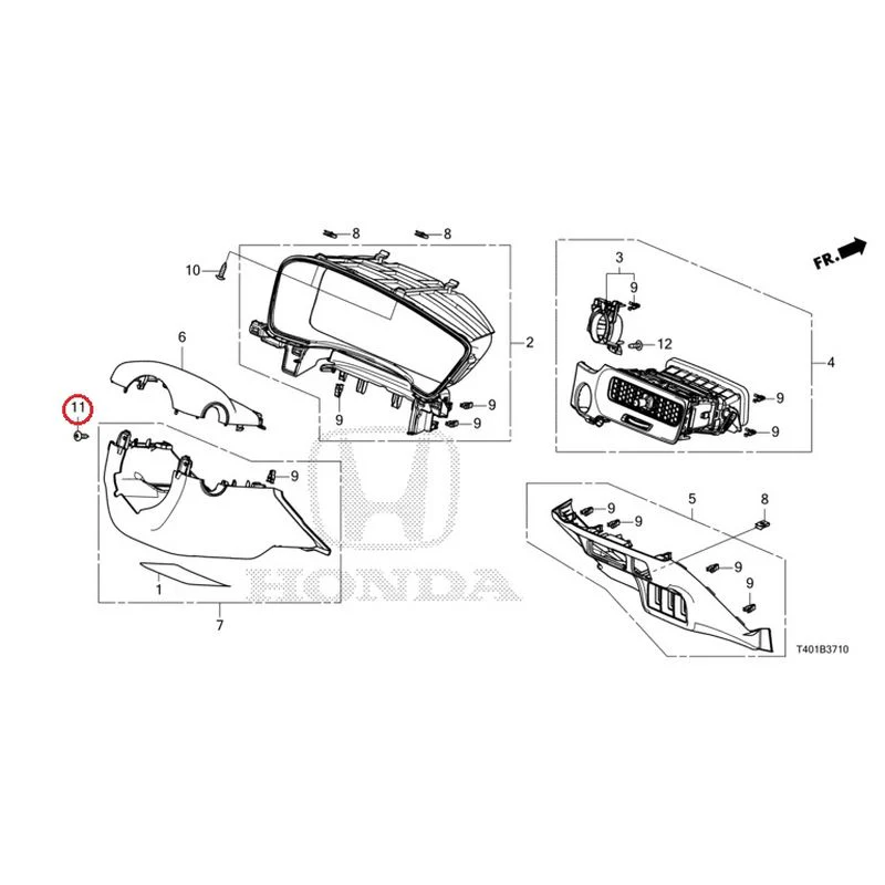[NEW] JDM HONDA CIVIC FL5 2023 Instrument panel garnish (driver side) GENUINE OEM - Image 12
