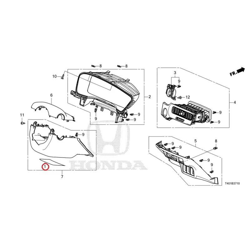 [NEW] JDM HONDA CIVIC FL5 2023 Instrument panel garnish (driver side) GENUINE OEM - Image 2