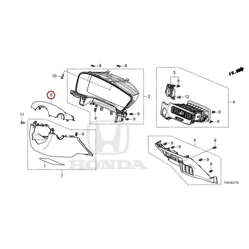 [NEW] JDM HONDA CIVIC FL5 2023 Instrument panel garnish (driver side) GENUINE OEM - Image 7