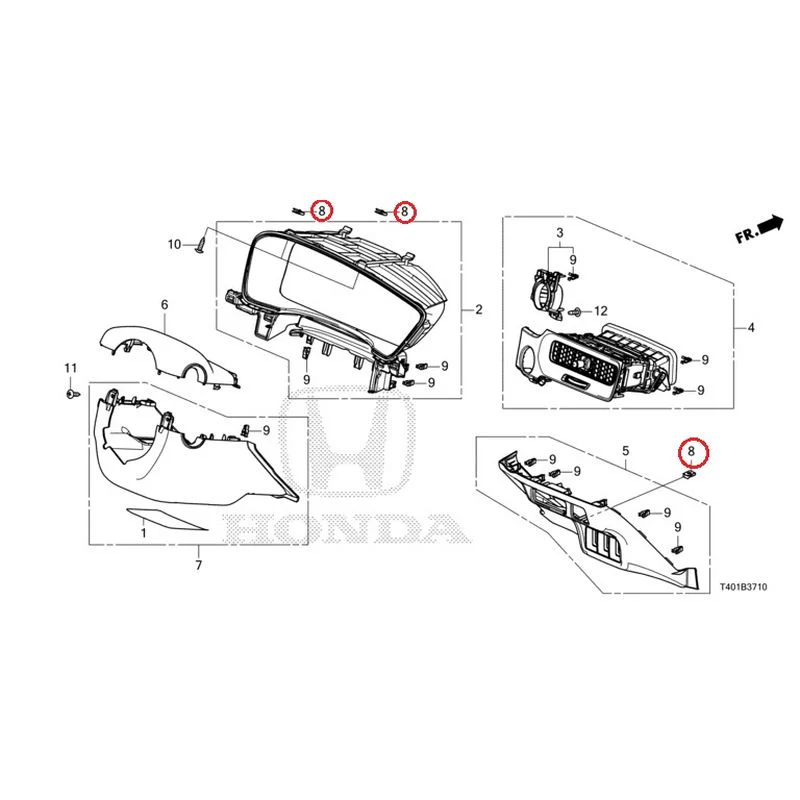 [NEW] JDM HONDA CIVIC FL5 2023 Instrument panel garnish (driver side) GENUINE OEM - Image 9