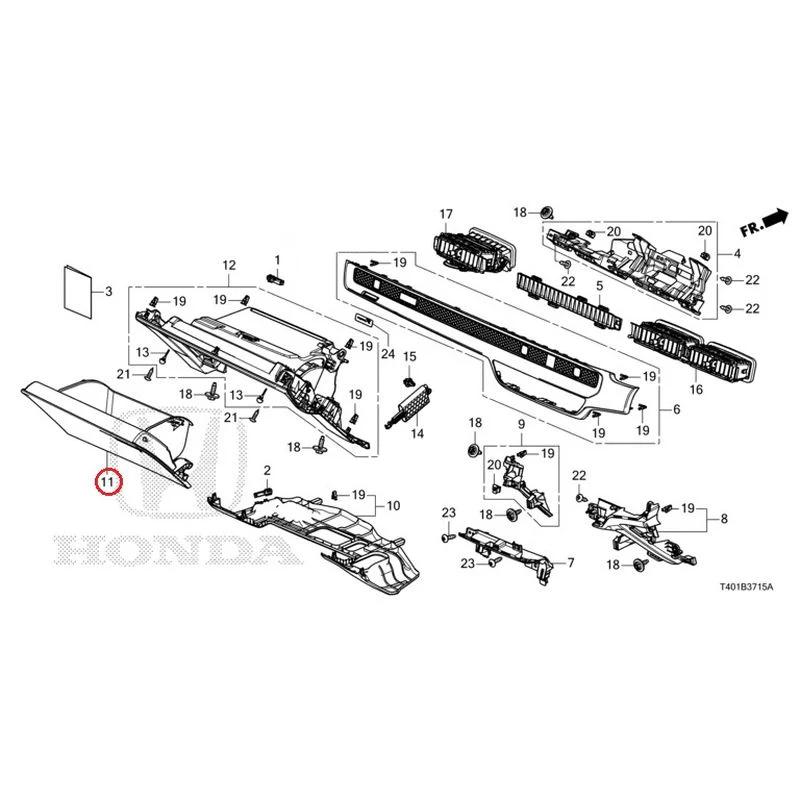 [NEW] JDM HONDA CIVIC FL5 2023 Instrument panel garnish (passenger side) GENUINE OEM - Image 11