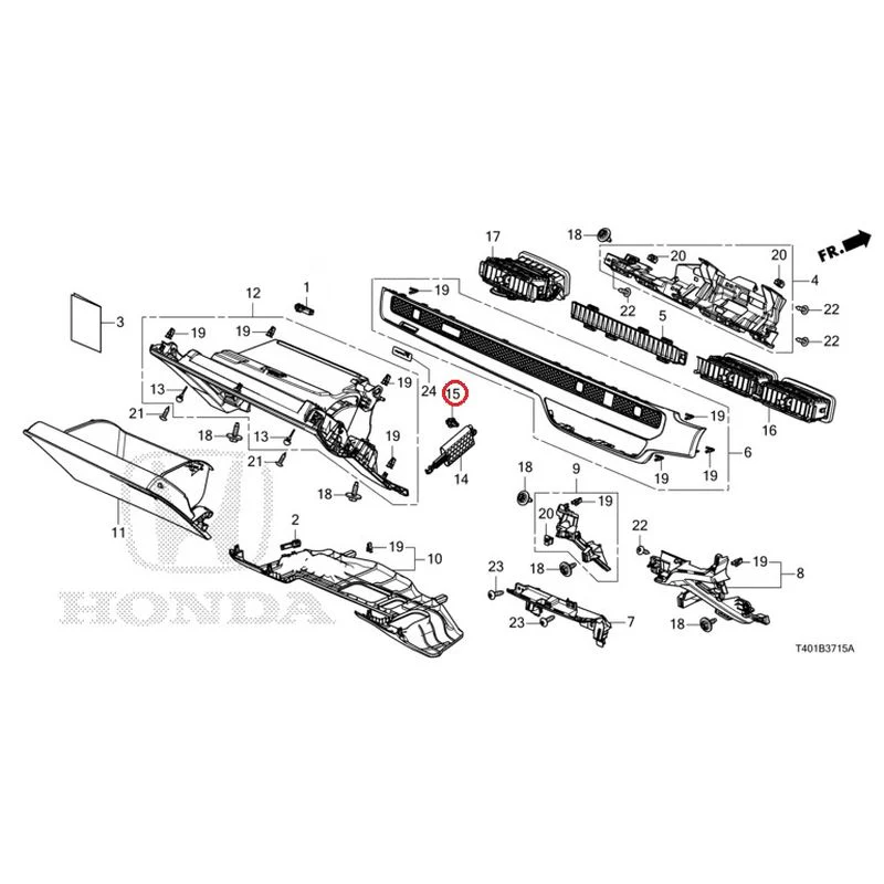 [NEW] JDM HONDA CIVIC FL5 2023 Instrument panel garnish (passenger side) GENUINE OEM - Image 15