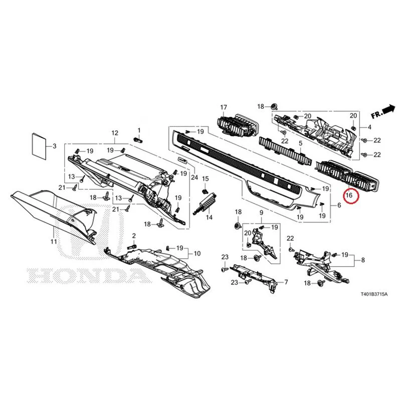 [NEW] JDM HONDA CIVIC FL5 2023 Instrument panel garnish (passenger side) GENUINE OEM - Image 16
