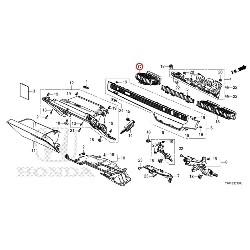 [NEW] JDM HONDA CIVIC FL5 2023 Instrument panel garnish (passenger side) GENUINE OEM - Image 17