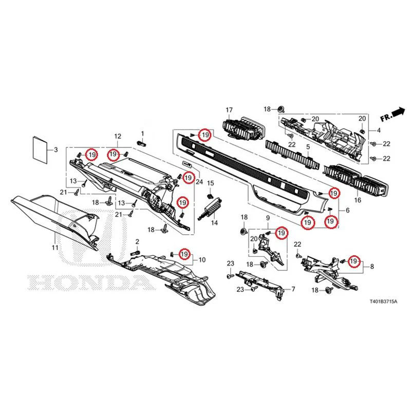 [NEW] JDM HONDA CIVIC FL5 2023 Instrument panel garnish (passenger side) GENUINE OEM - Image 19