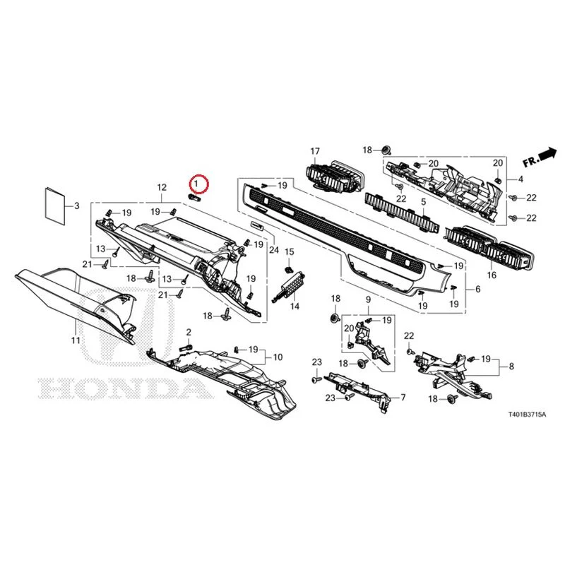 [NEW] JDM HONDA CIVIC FL5 2023 Instrument panel garnish (passenger side) GENUINE OEM - Image 2