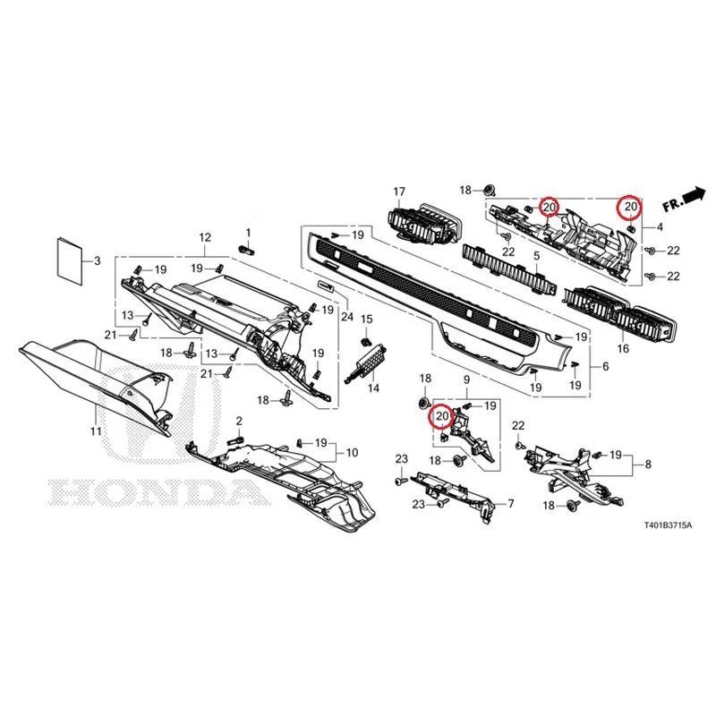 [NEW] JDM HONDA CIVIC FL5 2023 Instrument panel garnish (passenger side) GENUINE OEM - Image 20
