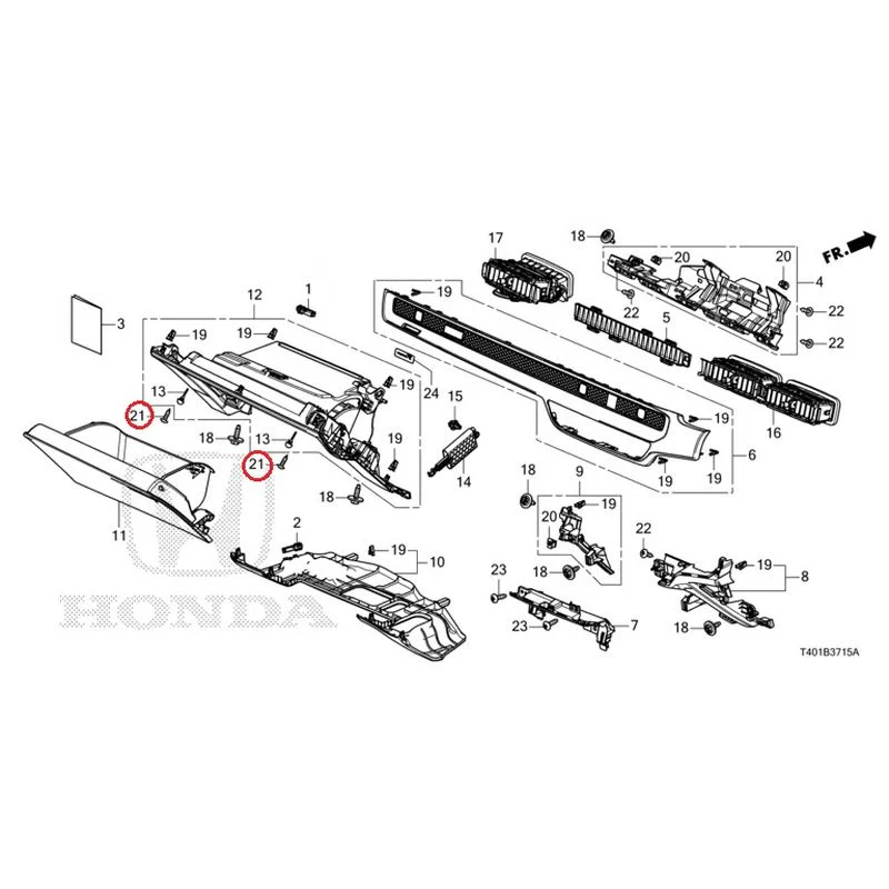 [NEW] JDM HONDA CIVIC FL5 2023 Instrument panel garnish (passenger side) GENUINE OEM - Image 21