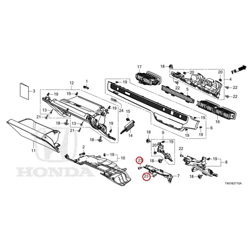 [NEW] JDM HONDA CIVIC FL5 2023 Instrument panel garnish (passenger side) GENUINE OEM - Image 23