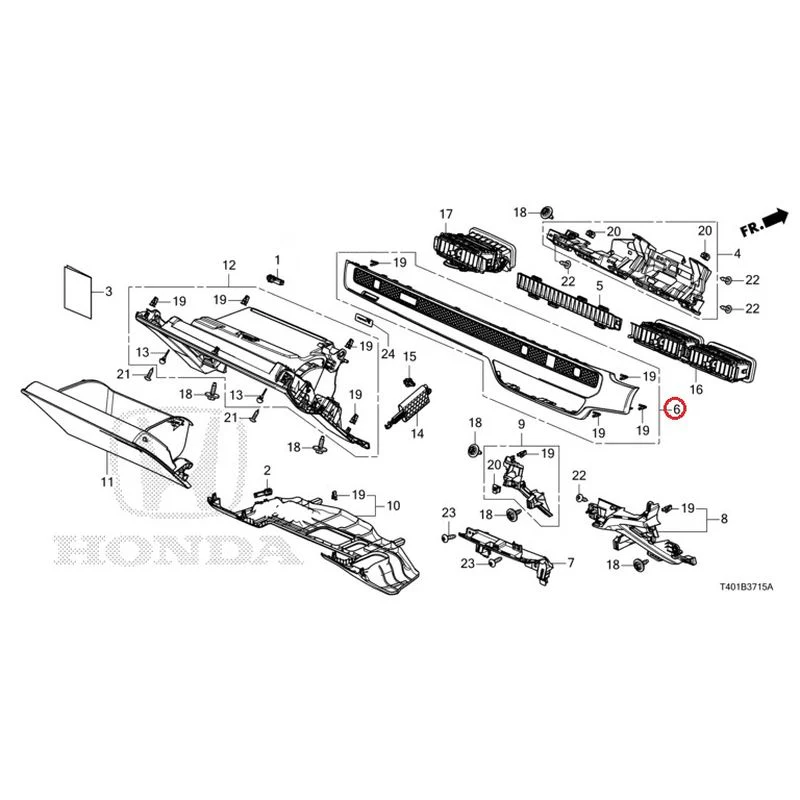 [NEW] JDM HONDA CIVIC FL5 2023 Instrument panel garnish (passenger side) GENUINE OEM - Image 6