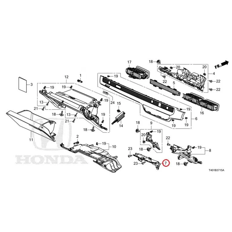 [NEW] JDM HONDA CIVIC FL5 2023 Instrument panel garnish (passenger side) GENUINE OEM - Image 7