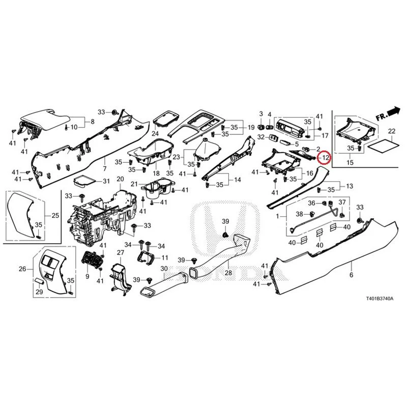 [NEW] JDM HONDA CIVIC FL5 2023 Console (MT) GENUINE OEM - Image 12