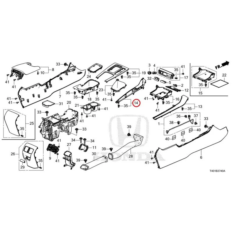 [NEW] JDM HONDA CIVIC FL5 2023 Console (MT) GENUINE OEM - Image 14