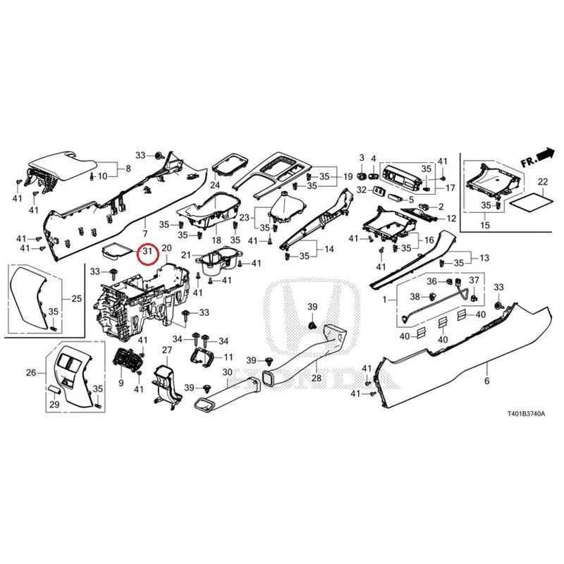 [NEW] JDM HONDA CIVIC FL5 2023 Console (MT) GENUINE OEM - Image 25
