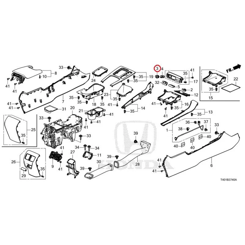 [NEW] JDM HONDA CIVIC FL5 2023 Console (MT) GENUINE OEM - Image 4