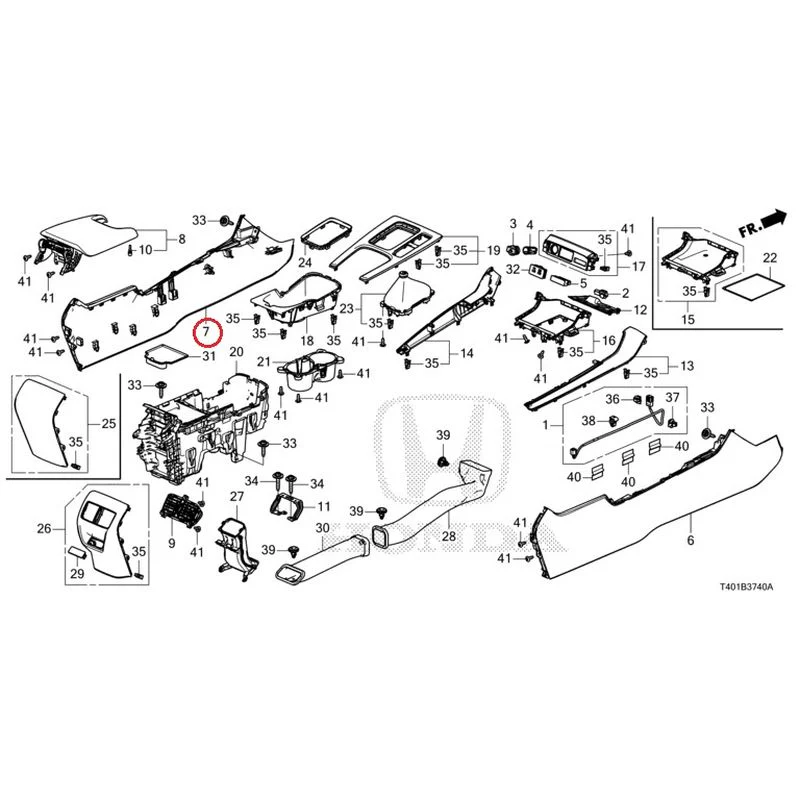 [NEW] JDM HONDA CIVIC FL5 2023 Console (MT) GENUINE OEM - Image 8