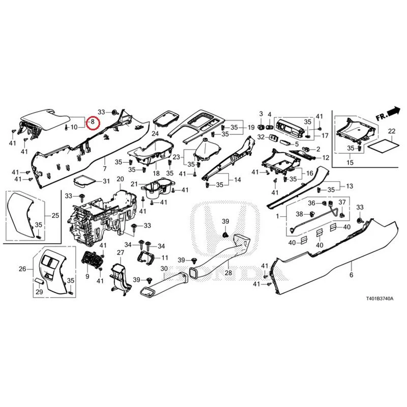 [NEW] JDM HONDA CIVIC FL5 2023 Console (MT) GENUINE OEM - Image 9