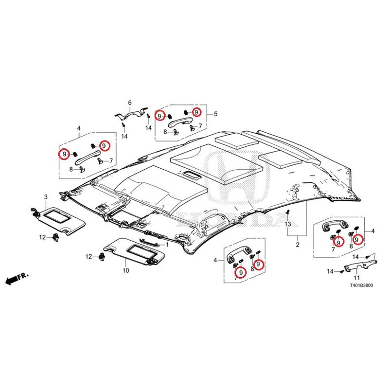 [NEW] JDM HONDA CIVIC FL5 2023 Roof Lining GENUINE OEM - Image 10