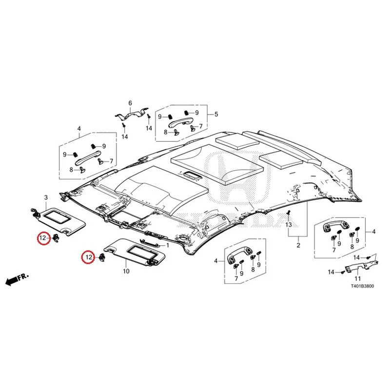 [NEW] JDM HONDA CIVIC FL5 2023 Roof Lining GENUINE OEM - Image 13