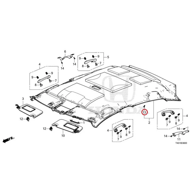 [NEW] JDM HONDA CIVIC FL5 2023 Roof Lining GENUINE OEM - Image 14