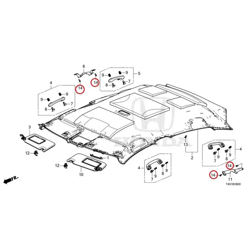 [NEW] JDM HONDA CIVIC FL5 2023 Roof Lining GENUINE OEM - Image 15