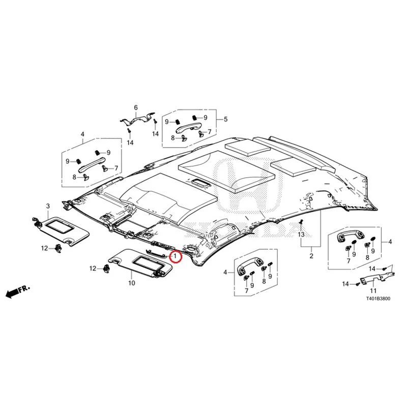 [NEW] JDM HONDA CIVIC FL5 2023 Roof Lining GENUINE OEM - Image 2
