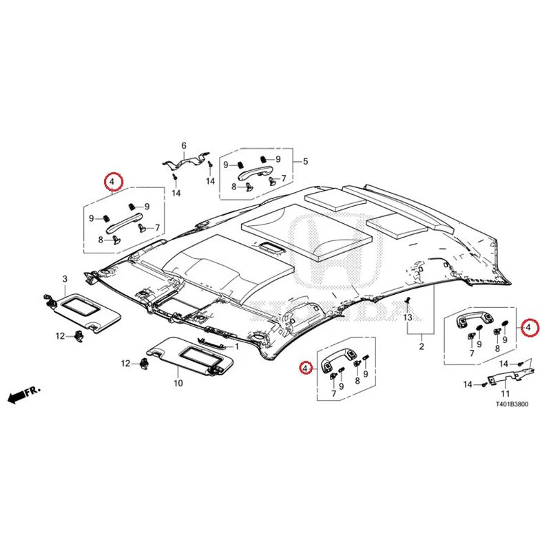 [NEW] JDM HONDA CIVIC FL5 2023 Roof Lining GENUINE OEM - Image 5