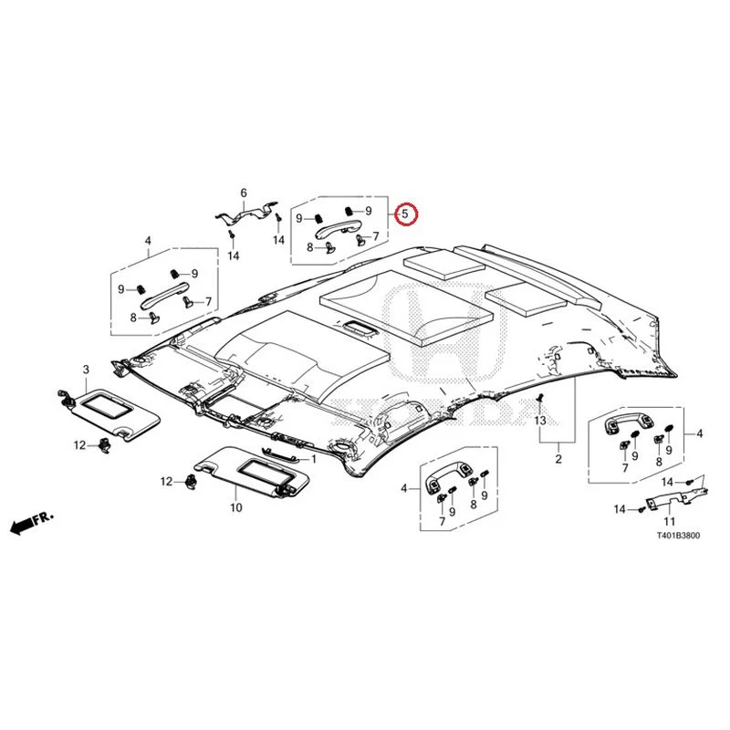 [NEW] JDM HONDA CIVIC FL5 2023 Roof Lining GENUINE OEM - Image 6