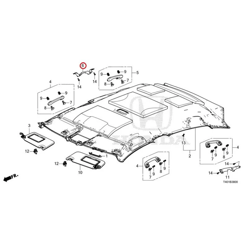 [NEW] JDM HONDA CIVIC FL5 2023 Roof Lining GENUINE OEM - Image 7