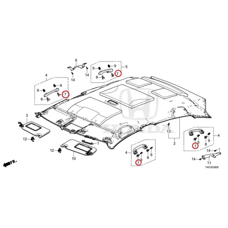 [NEW] JDM HONDA CIVIC FL5 2023 Roof Lining GENUINE OEM - Image 8