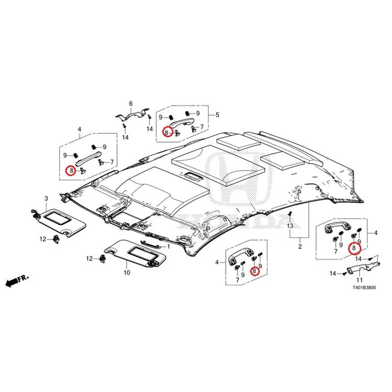 [NEW] JDM HONDA CIVIC FL5 2023 Roof Lining GENUINE OEM - Image 9