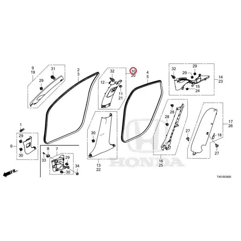 [NEW] JDM HONDA CIVIC FL5 2023 Pillar Garnish GENUINE OEM - Image 11