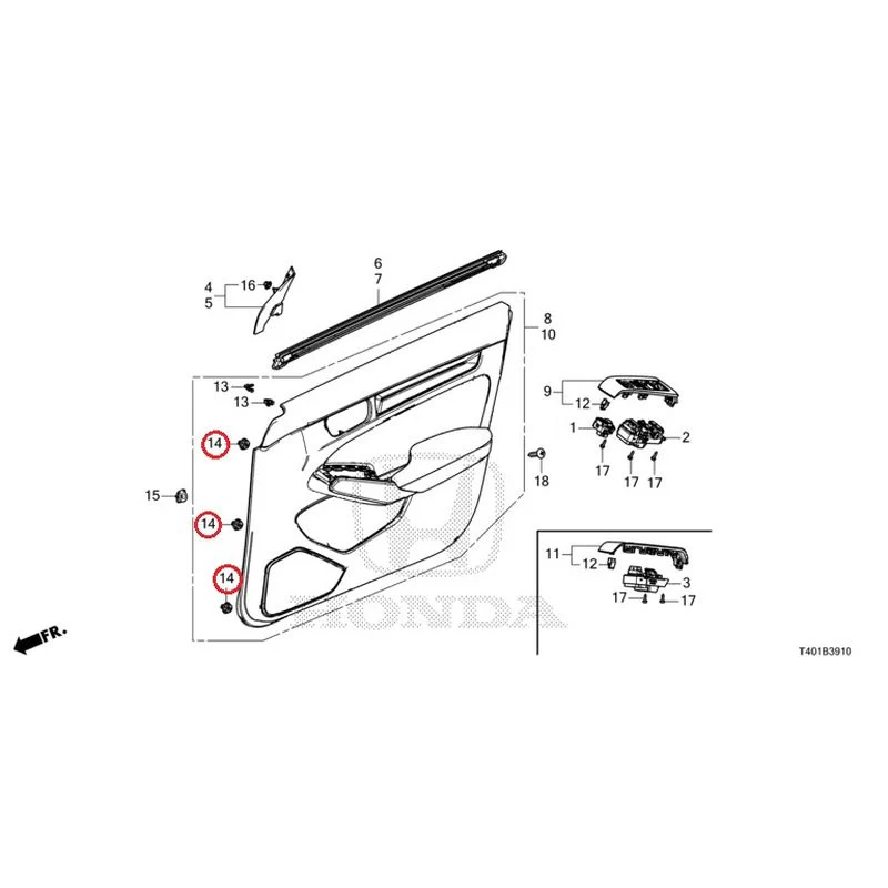 [NEW] JDM HONDA CIVIC FL5 2023 Front Door Lining GENUINE OEM - Image 15