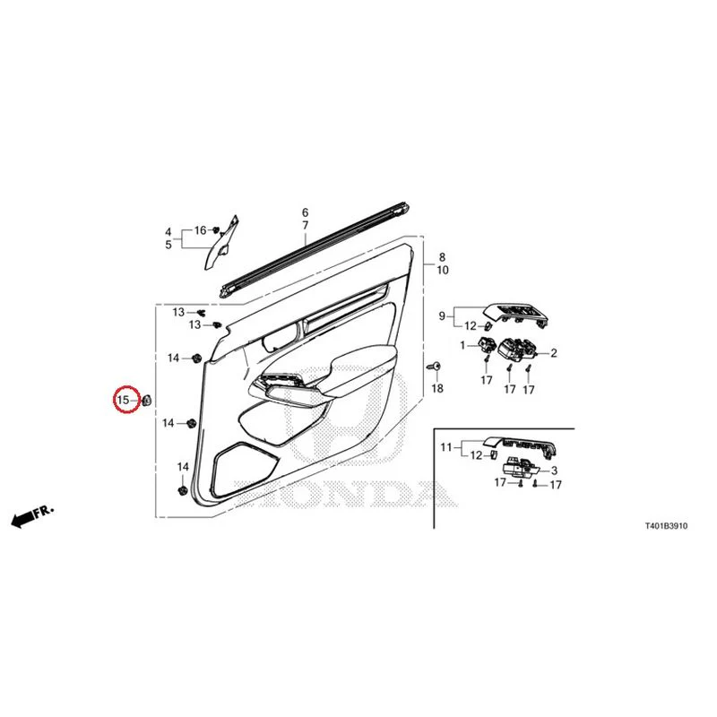 [NEW] JDM HONDA CIVIC FL5 2023 Front Door Lining GENUINE OEM - Image 16