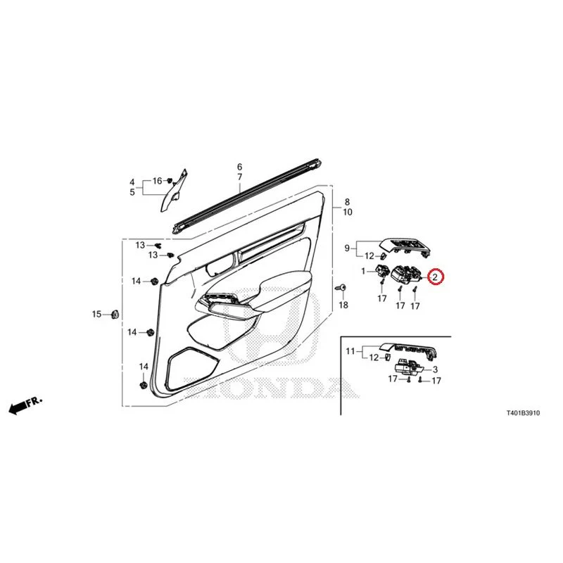 [NEW] JDM HONDA CIVIC FL5 2023 Front Door Lining GENUINE OEM - Image 3