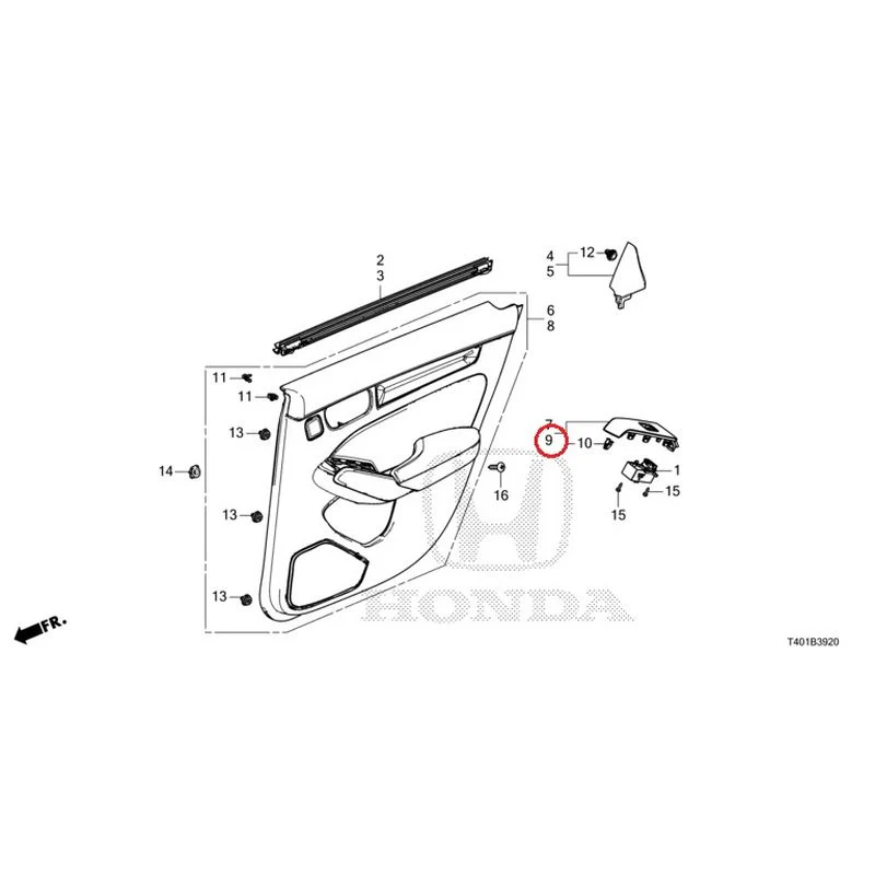 [NEW] JDM HONDA CIVIC FL5 2023 Rear Door Lining GENUINE OEM - Image 10