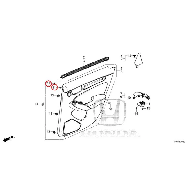 [NEW] JDM HONDA CIVIC FL5 2023 Rear Door Lining GENUINE OEM - Image 12