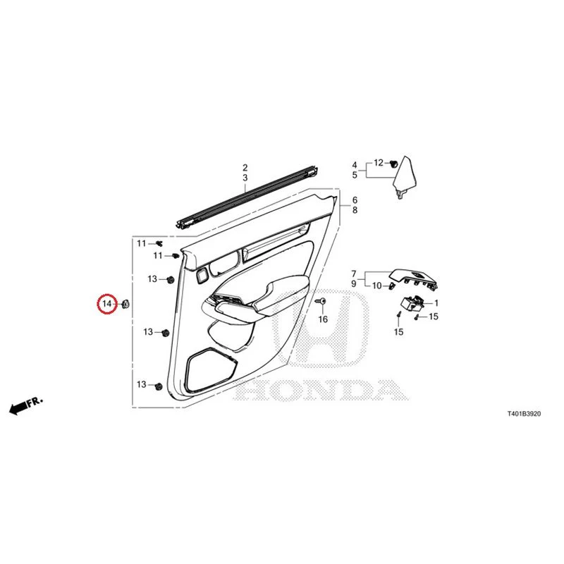 [NEW] JDM HONDA CIVIC FL5 2023 Rear Door Lining GENUINE OEM - Image 15