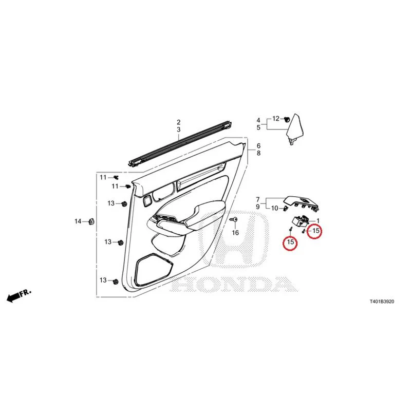 [NEW] JDM HONDA CIVIC FL5 2023 Rear Door Lining GENUINE OEM - Image 16