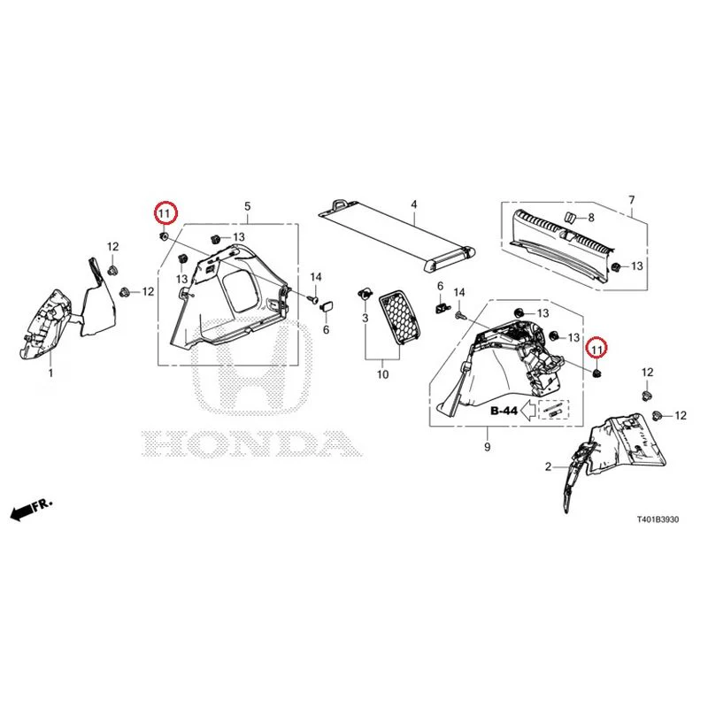 [NEW] JDM HONDA CIVIC FL5 2023 Side Lining GENUINE OEM - Image 10