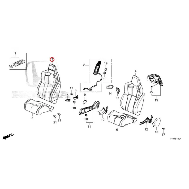 [NEW] JDM HONDA CIVIC FL5 2023 Front Seat (Driver Side) (Type R) GENUINE OEM - Image 4