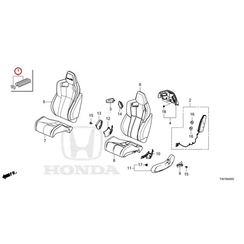 [NEW] JDM HONDA CIVIC FL5 2023 Front Seat (Passenger Side) (Type R) GENUINE OEM - Image 2